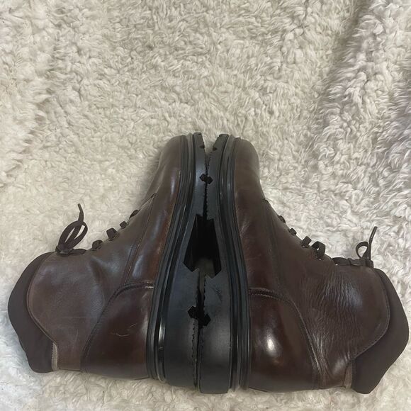 Kenneth Cole New York Men\'s Brown Leather lace up Boots SZ13 main image 9